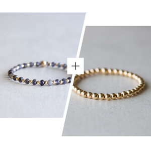 5mm + Iolite set - Gold