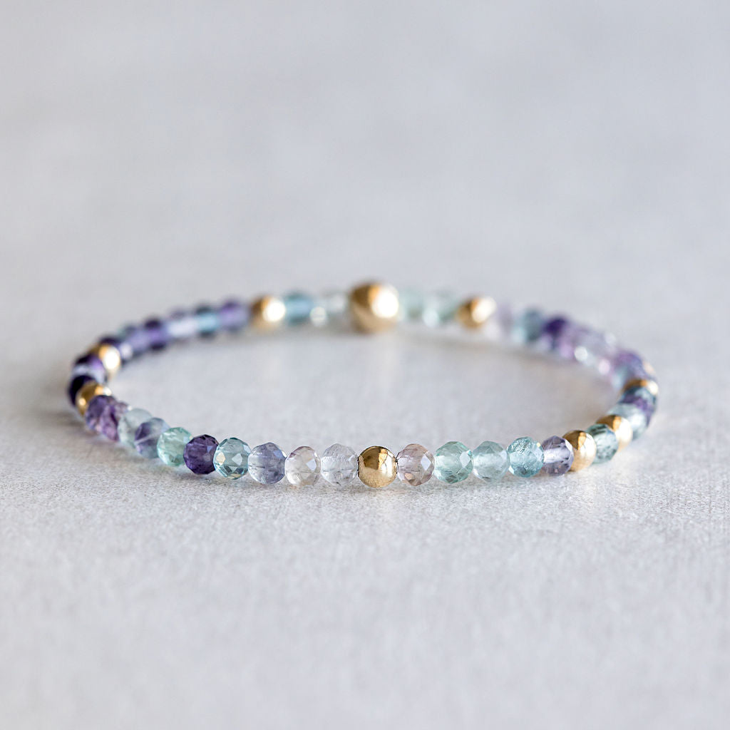 4mm Fluorite - Gold