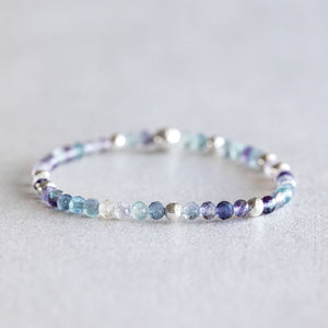 4mm Fluorite - Silver