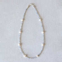 Load image into Gallery viewer, Labradorite + Pearl Necklace - Silver
