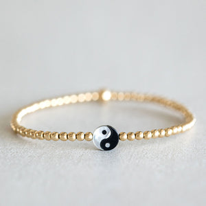 3mm Gold Dainty Yin Yang