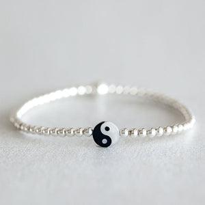 3mm Silver Dainty Yin Yang