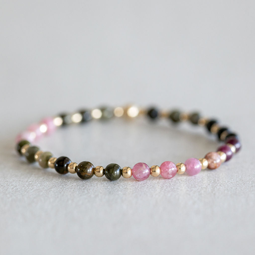 4mm Tourmaline - Gold