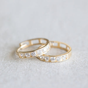 14K Gold Rosie Huggie Hoops