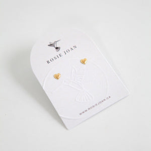 14k Gold Heart studs