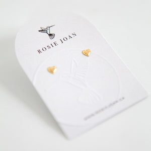 14k Gold Heart studs